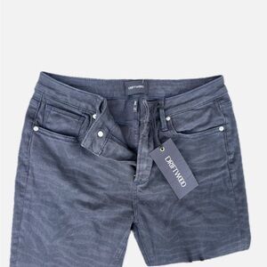 DRIFTWOOD Women's Straight Leg Jeans - Dark Gray Zebra